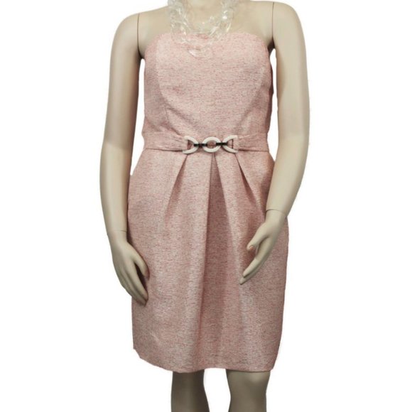 Tahari Elegant Coral Dress Cocktail Party Sz 14 Large - Picture 1 of 2